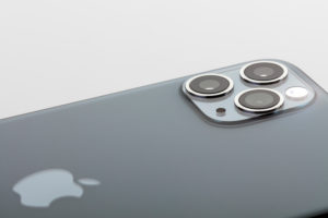 Apple iPhone 11 Pro Max, detail, back, three-camera system, flash, Apple company logo, white background, Apple iPhone 11 Pro Max, detail, back, three-camera system, flash, Apple company logo, white background,